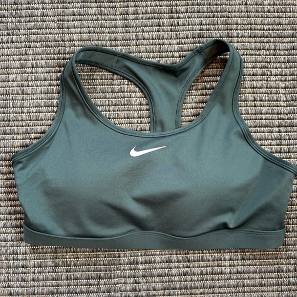 Nike Green Dri-Fit Sports Bra Moisture-Wicking Support - Picture 1 of 3